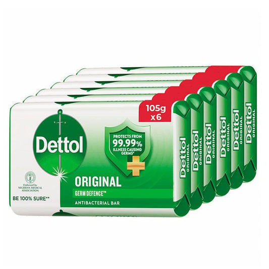 Dettol Original Soap Pack of 6 | 110g